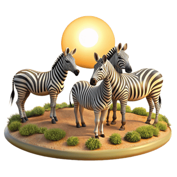 beautiful rustic A Group of Zebras Grazing on the African S premium png