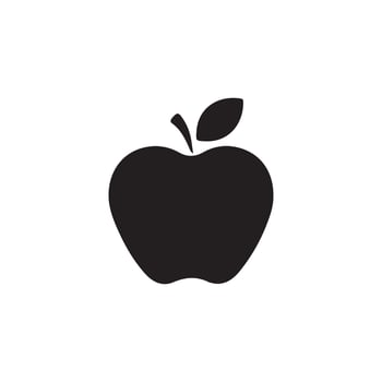 Fresh Apple Icon for Healthy Food and Nutrition Design. Minimal Apple Icon in Flat Style for Digital Use. Juicy Red and Green Apple Illustration for Organic Food Concepts vector