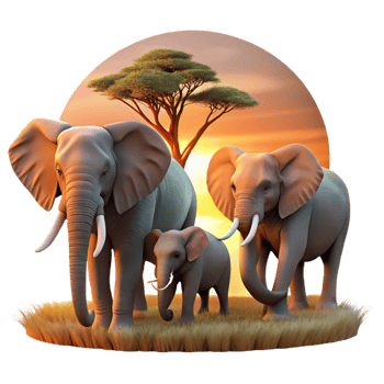 stunning rustic A Family of Elephants Walking Through The exclusive png