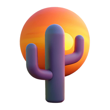 extraordinary traditional A Lone Cactus Silhouetted Against a Vibran original png