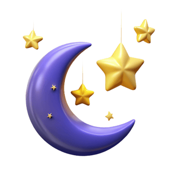 magnificent minimalist Crescent Moon in Night Sky exclusive png