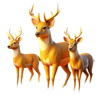 vibrant modern Deer Grazing in a Meadow genuine png