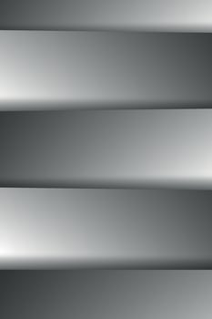 An abstract design featuring smooth, shiny metallic stripes in varying shades of silver and grey, creating a sleek and modern aesthetic. vector