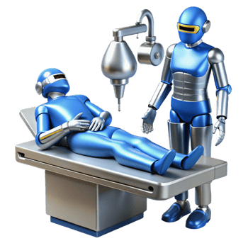 elegant rustic Robotic Surgeon Intricate Metallic Detail high quality png
