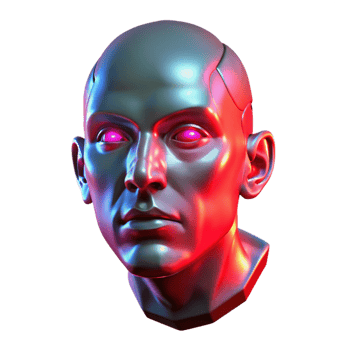 extraordinary creative A Holographic Projection of a Human Face high quality png