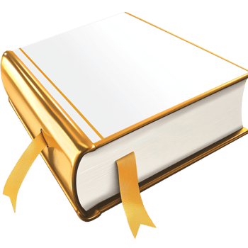 golden book a ribbon bookmark reflective cover png