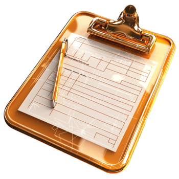 Shiny golden clipboard a pen official paperwork png