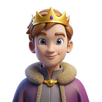 vibrant abstract Portrait of a Charming Prince with a Regal 4K png