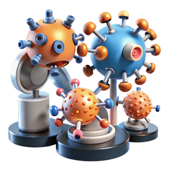 impressive rustic A Group of Nanobots Assembling a Microscop professional png