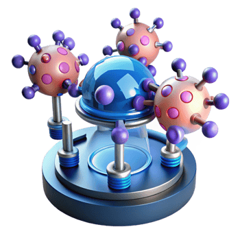 dramatic vintage A Group of Nanobots Assembling a Microscop authentic png