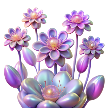 wonderful artistic Abstract Blooming Flowers professional png