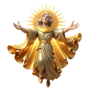 extraordinary creative A Celestial Being Descending from the Hea detailed png