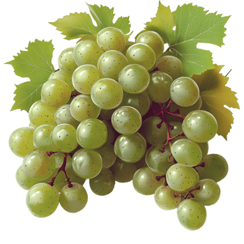Bunch of green grapes leaves attached hanging from the vine png