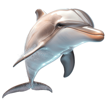 Playful dolphin gray skin leaping out of the water a joyful expression png