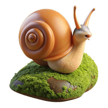 serene traditional A Close Up of a Snail on a Mossy Rock authentic png