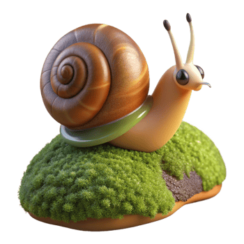 dramatic vintage A Close Up of a Snail on a Mossy Rock original png