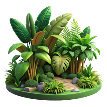 magnificent creative A Lush Jungle Scene with Vibrant Foliage T genuine png