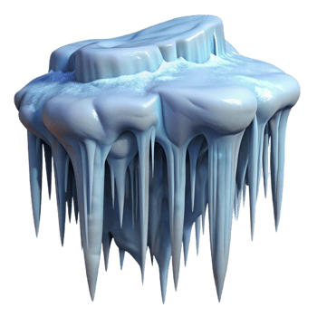 stunning classic A Frozen Waterfall in Winter with Icicles detailed png