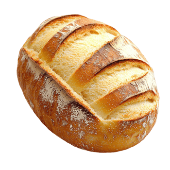 ly baked golden brown bread a crust png