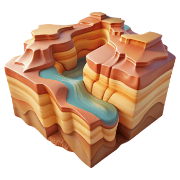 serene contemporary A Desert Canyon Carved by Wind and Water W original png