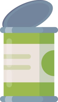 Empty Tin Can with Lid vector