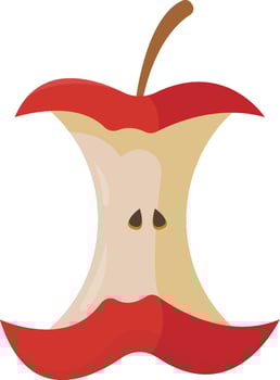 Apple Core Waste vector