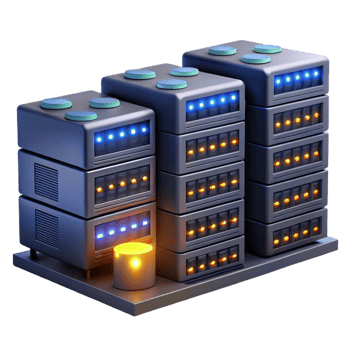 stunning abstract A Server Room Filled with Blinking Lights high quality png