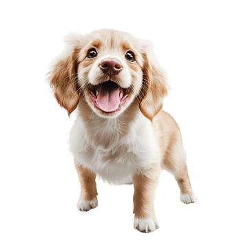 Happy puppy fluffy fur a joyful expression png
