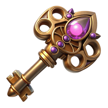 elegant rustic A Intricate Steampunk Key Ornate Carvings premium png