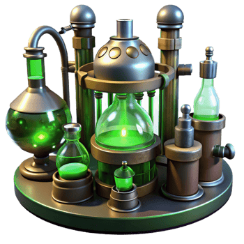 vibrant modern A Mysterious Steampunk Laboratory Filled high resolution png