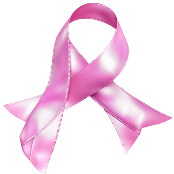 Pink ribbon symbolizing breast cancer awareness support png