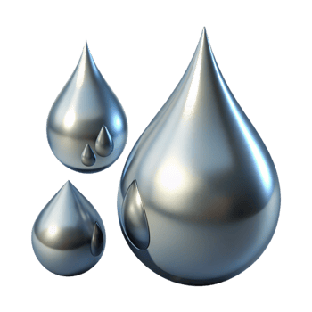 serene vintage Liquid Mercury Droplets Coalescing and Di exclusive png
