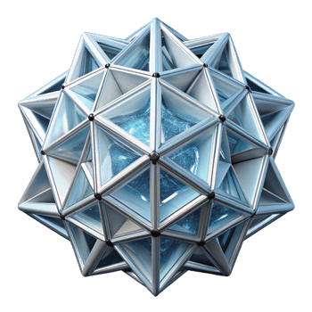 magnificent minimalist Crystalline Structures Forming a Complex professional png