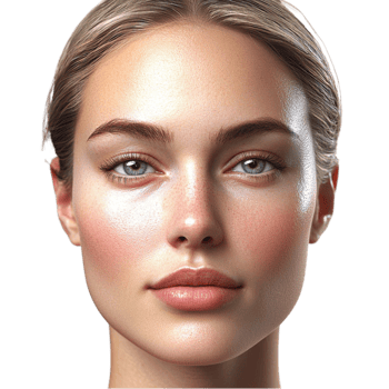 Realistic digital portrait of a young woman blue eyes png