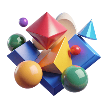 stunning creative Floating Geometric Shapes Colorful Field exclusive png