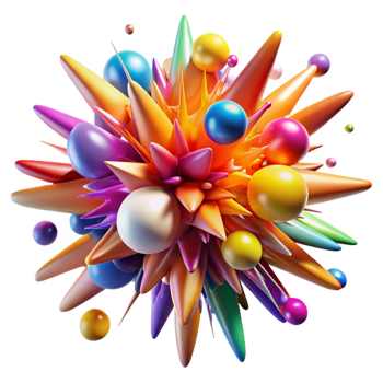 vibrant classic A Dynamic Explosion of Colorful Particles authentic png