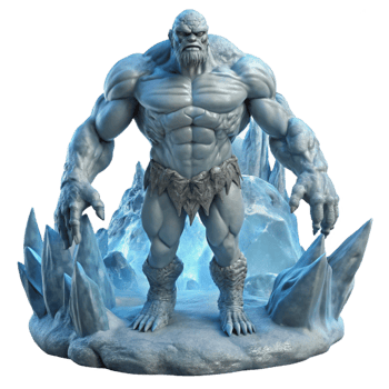 wonderful rustic A Colossal Frost Giant Encased in Ice Bl genuine png