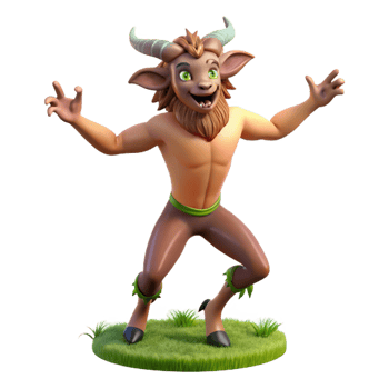 dramatic classic A Playful Satyr Dancing in a Forest Glade original png
