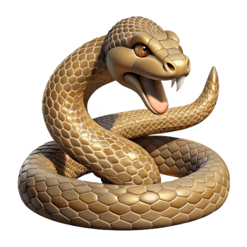wonderful rustic A Coiled Rattlesnake Ready to Strike Deser detailed png