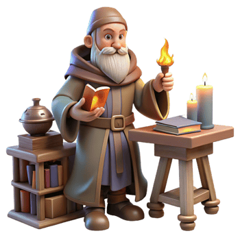 wonderful modern A Wise Old Wizard Casting a Spell in His C exclusive png