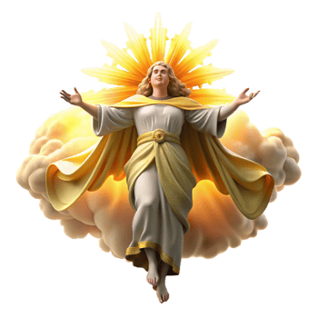 extraordinary creative A Celestial Being Descending from the Heav detailed png