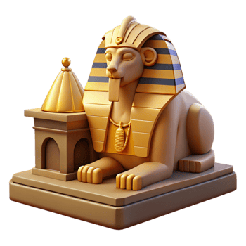 elegant artistic A Mysterious Sphinx Guarding an Ancient Tom high quality png