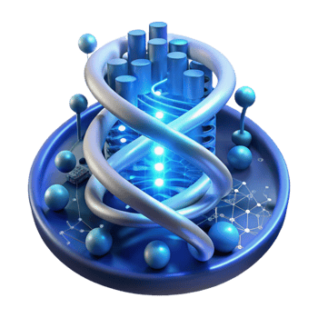 impressive classic A Dna Strand Spiraling Through a Digital L detailed png