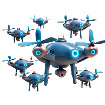wonderful vintage A Swarm of Drones Flying in Formation Aga authentic png