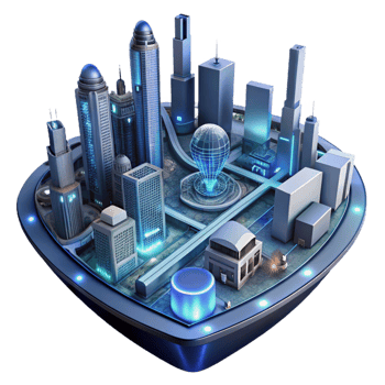 magnificent rustic A Futuristic City Viewed from Above Intr detailed png
