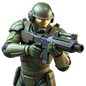 impressive artistic A Futuristic Soldier in Camouflage Power A png
