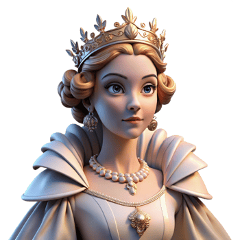 extraordinary minimalist Portrait of a Majestic Queen with an Elabo exclusive png