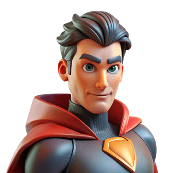 beautiful traditional Portrait of a Powerful Superhero with a Flo professional png