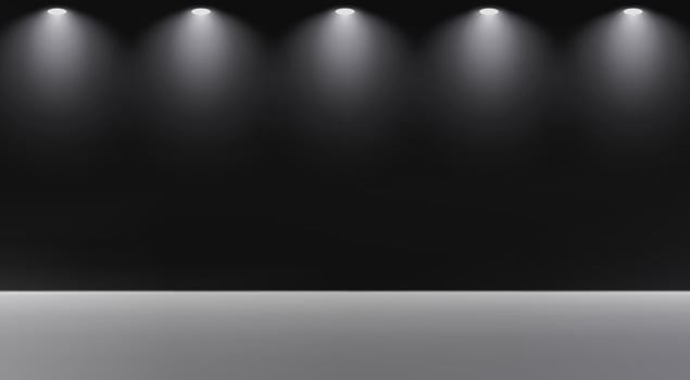 Black and white studio room background. Empty room with light effect. Space for selling products on the website. illustration. vector