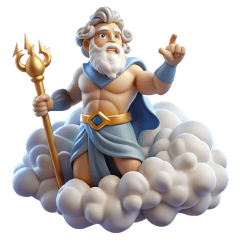 magnificent modern Zeus King of the Gods Hurling a Thunderb original png